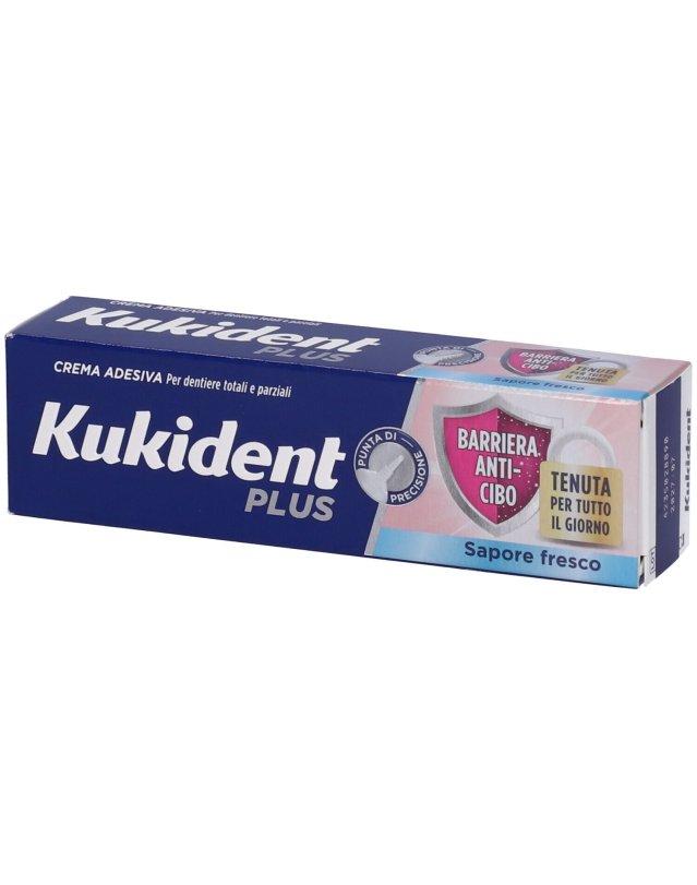 Crema Adesiva per Dentiere 40g Barriera Anti-Cibo e Alito Fresco