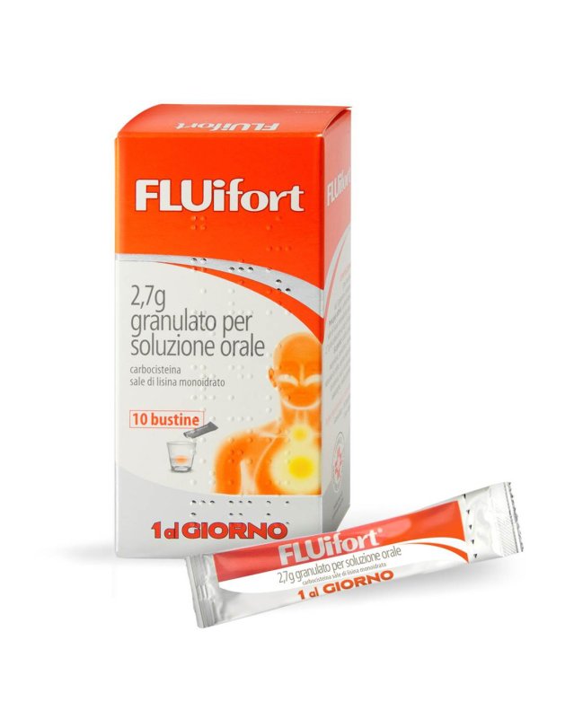 Fluifort 2,7g 10 Bustine - Mucolitico per Tosse e Fluidificante