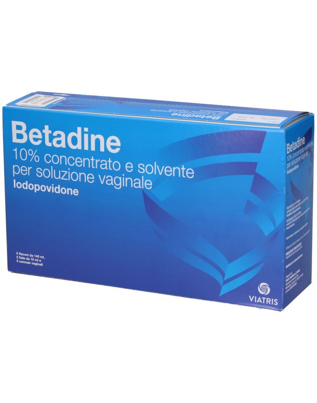Betadine Soluzione Vaginale 5 Flaconi+5 Fiale+5 Cannule - Disinfettante Betadine Soluzione Vaginale 5 Flaconi+5 Fiale+5 Cannule - Disinfettante