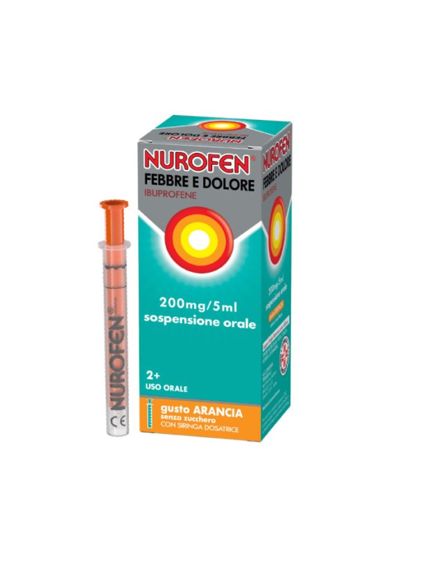 Ibuprofene Sospensione Orale 100 ml – Febbre e Dolore Bambini Arancia Ibuprofene Sospensione Orale 100 ml – Febbre e Dolore Bambini Arancia