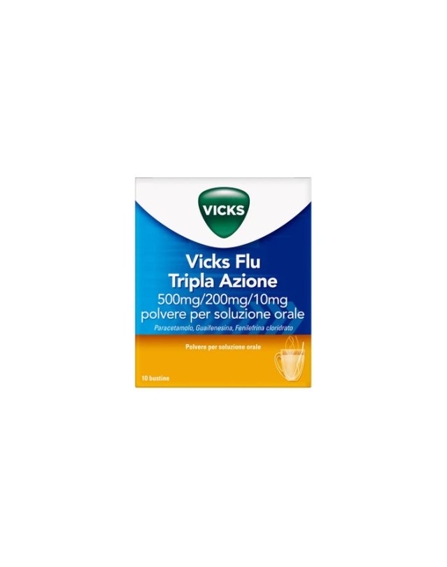 Vicks Flu Tripla Azione 10 Bustine - Raffreddore e Influenza Vicks Flu Tripla Azione 10 Bustine - Raffreddore e Influenza