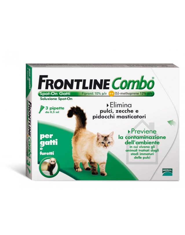 Frontline Combo Gatti e Furetti 3 Pipette - Antiparassitario Completo