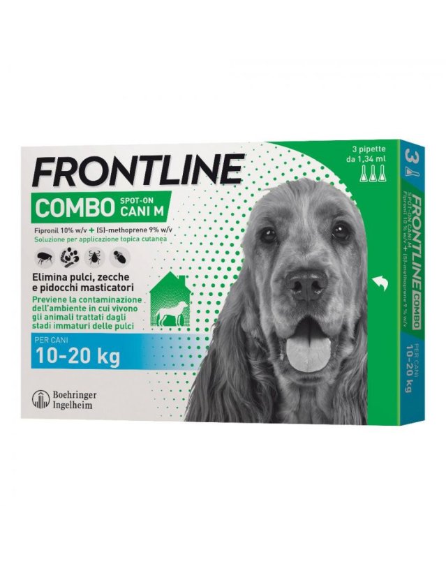 Frontline Combo Spot-On Cani M 3 Pipette - Anti Pulci e Zecche