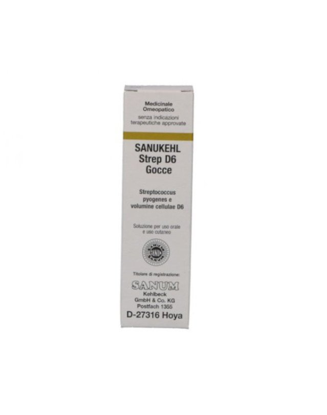 Sanukehl Strep D6 Gocce 10ml &ndash; Infiammazioni da Streptococco