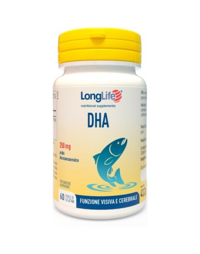 DHA 250mg Longlife 60 Perle - Funzione Cerebrale e Visiva