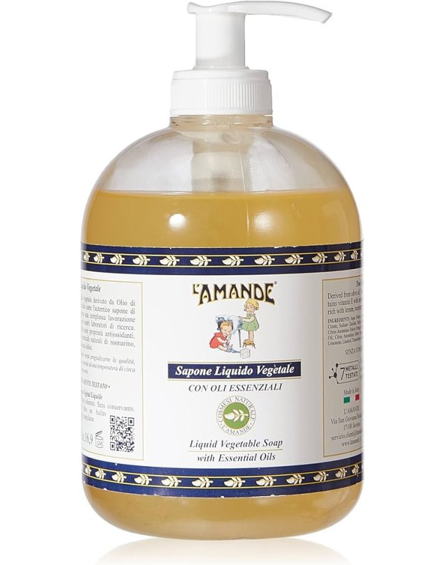 Sapone Liquido Vegetale con Oli Essenziali 500ml &ndash; Pelle Idratata