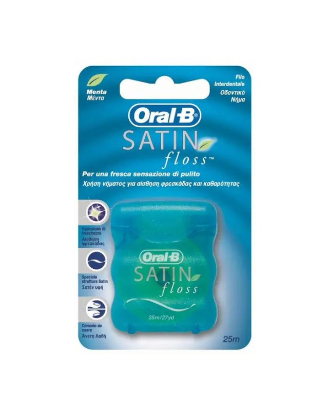 Filo Interdentale Satin Menta 50 m - Igiene Orale e Denti Sani
