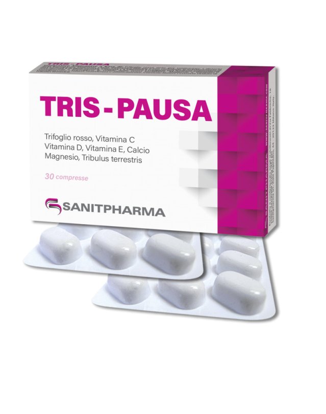 Tris Pausa 30 compresse - Benessere Menopausa e Ossa Sane Tris Pausa 30 compresse - Benessere Menopausa e Ossa Sane
