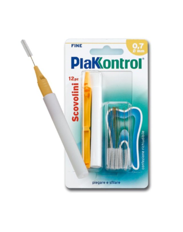 Scovolino Interdentale 0,7mm Plakkontrol - 10 Pezzi, Igiene Orale