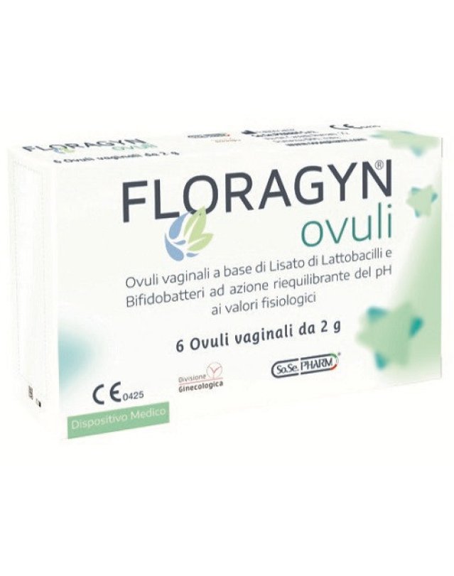 Floragyn Ovuli Vaginali 2g 6pz - Riequilibrio pH Vaginale Floragyn Ovuli Vaginali 2g 6pz - Riequilibrio pH Vaginale