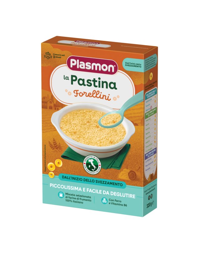 Plasmon Pastina Forellini 320 g - Primi Mesi Svezzamento Plasmon Pastina Forellini 320 g - Primi Mesi Svezzamento