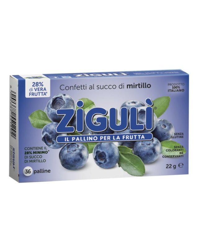 Confetti Mirtillo Ziguli 22g - Senza Glutine, Per Bambini Confetti Mirtillo Ziguli 22g - Senza Glutine, Per Bambini