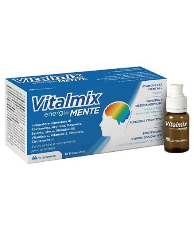 Vitalmix Mente 12 Flaconcini 12ml &ndash; Memoria e Funzioni Cognitive