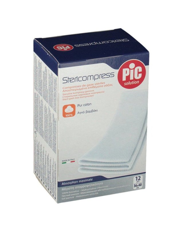 Garza Sterile 36x40 cm 12 pz - Medicazione Domestica Garza Sterile 36x40 cm 12 pz - Medicazione Domestica