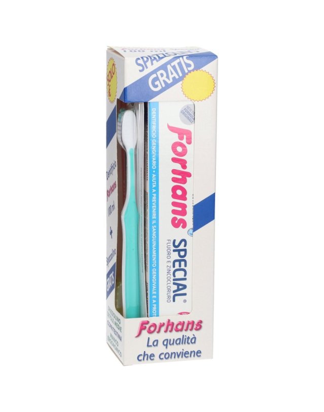 Forhans Special Dentifricio 100ml + Spazzolino, Antibatterico Forhans Special Dentifricio 100ml + Spazzolino, Antibatterico