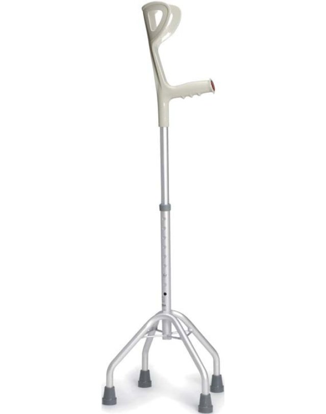 Quadripode Brio Moretti Alluminio Anodizzato con Impugnatura Anatomica Quadripode Brio Moretti Alluminio Anodizzato con Impugnatura Anatomica
