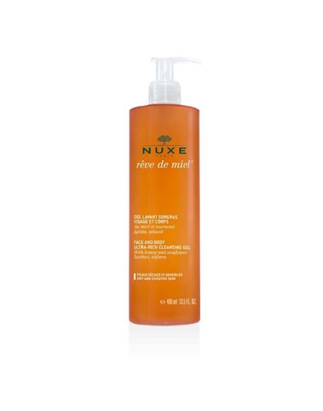 Gel Detergente Nuxe Rêve de Miel 400ml - Viso e Corpo Gel Detergente Nuxe Rêve de Miel 400ml - Viso e Corpo