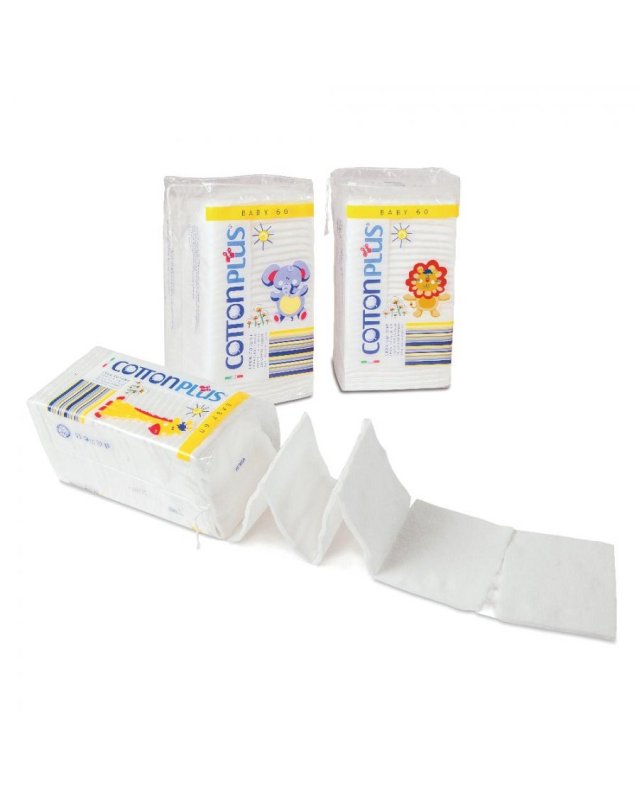 Quadrotti Cotone Idrofilo 60pz - Per Igiene Neonati e Bambini Quadrotti Cotone Idrofilo 60pz - Per Igiene Neonati e Bambini