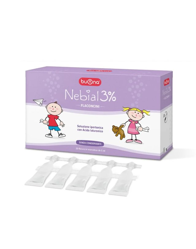 Nebial 3% 20 Flaconcini - Decongestionante Nasale Ipertonico Nebial 3% 20 Flaconcini - Decongestionante Nasale Ipertonico