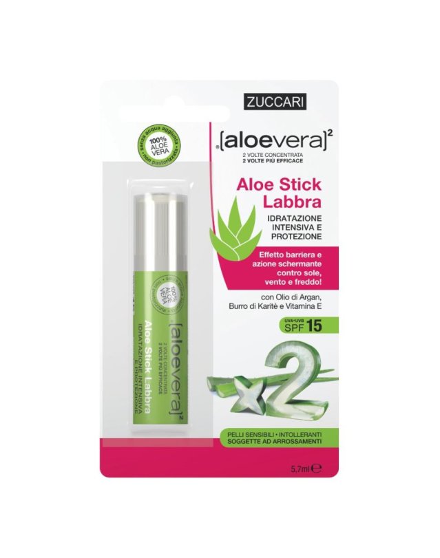Stick Labbra 5,7ml Aloevera2 - Idratazione e Protezione Solare SPF 15 Stick Labbra 5,7ml Aloevera2 - Idratazione e Protezione Solare SPF 15