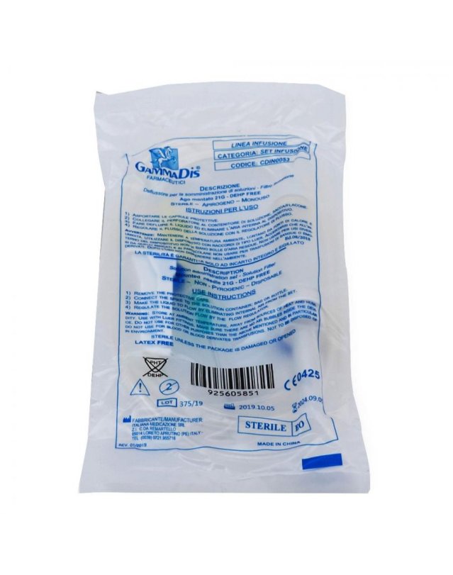 Deflussore con Ago Sterile Monouso G21 – Infusione Endovenosa Deflussore con Ago Sterile Monouso G21 – Infusione Endovenosa