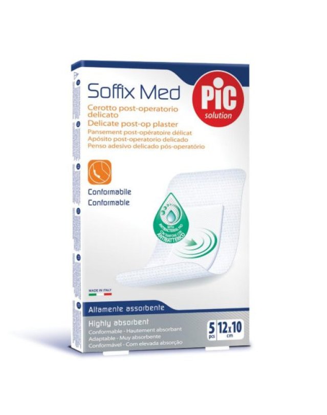 Cerotto Soffix Med 5 Pz 10x12 cm - Post-Operatorio e Antibatterico Cerotto Soffix Med 5 Pz 10x12 cm - Post-Operatorio e Antibatterico