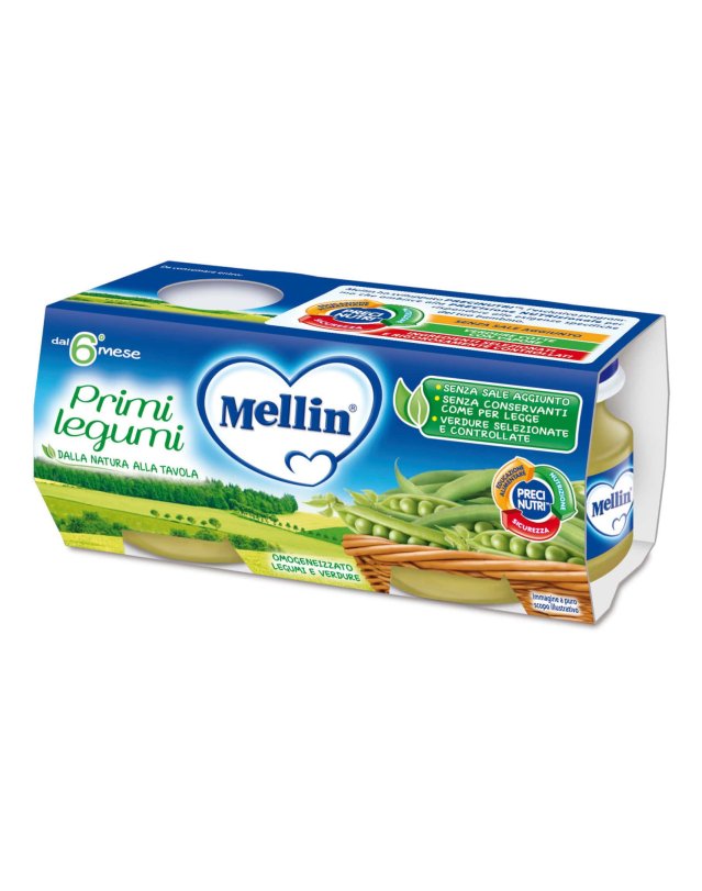 Omogeneizzato Primi Legumi Mellin 160g - Dal 6&deg; Mese, Senza Glutine