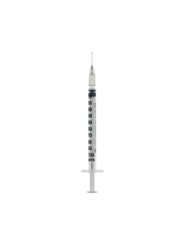 Extrafine Siringhe Insulina 1ml 100 UI Ago Removibile 26G 0,45x12mm 1 Pezzo