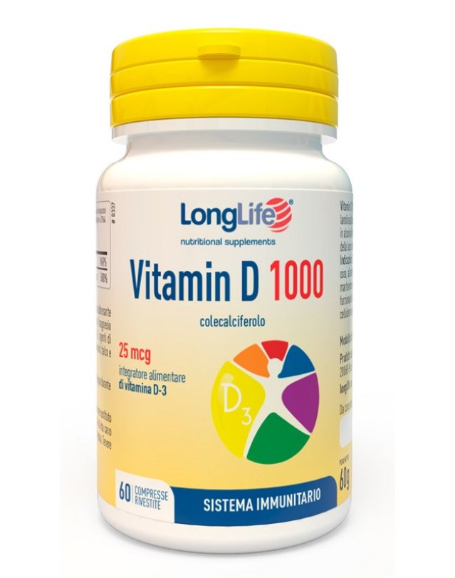 Vitamina D3 1000 UI 60 compresse - Supporto Ossa e Sistema Immunitario