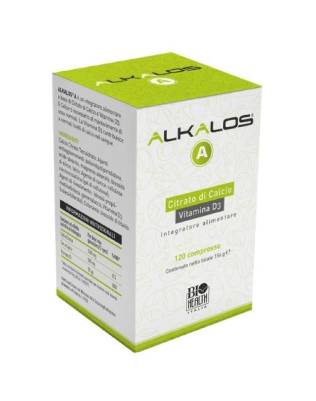 Alkalos A 120 Compresse – Calcio e Vitamina D3 per le Ossa Alkalos A 120 Compresse – Calcio e Vitamina D3 per le Ossa