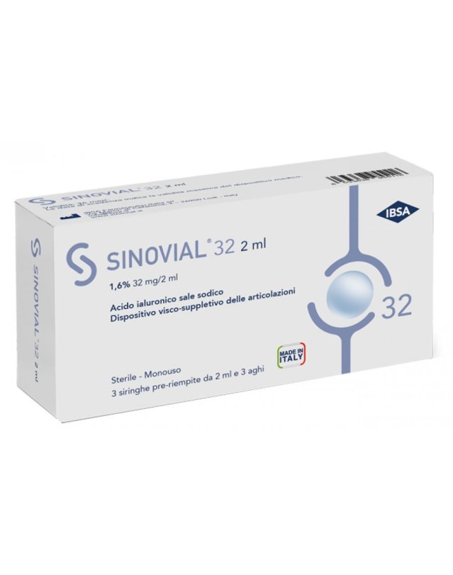Sinovial 32, 2 ml 3 Pz - Per Articolazioni Sane Sinovial 32, 2 ml 3 Pz - Per Articolazioni Sane