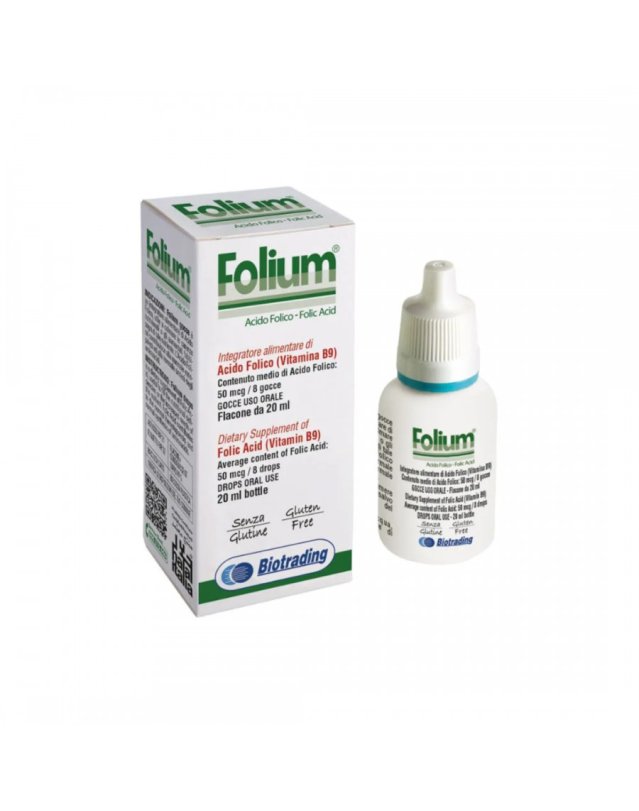 Folium Gocce 20ml - Integratore Acido Folico per Lattanti Folium Gocce 20ml - Integratore Acido Folico per Lattanti