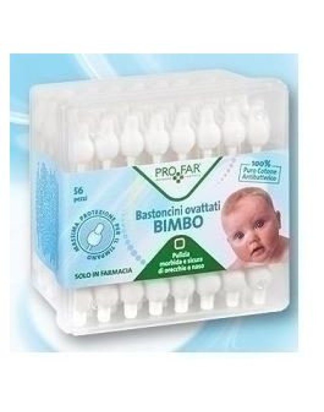 Bastoncini Ovattati Bimbi 56pz - Igiene Delicata Orecchie