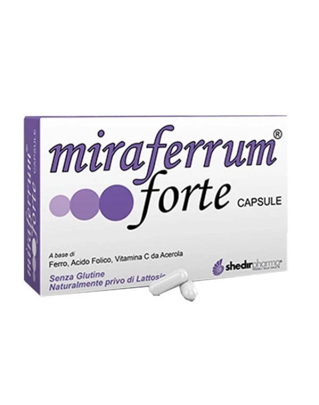Miraferrum Forte 30 capsule - Ferro, Acido Folico e Vitamina C Miraferrum Forte 30 capsule - Ferro, Acido Folico e Vitamina C