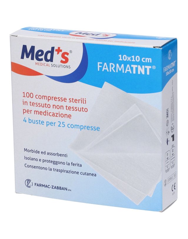 Garze Sterili TNT 10x10cm 100 Pezzi &ndash; Medicazione Ferite e Ustioni