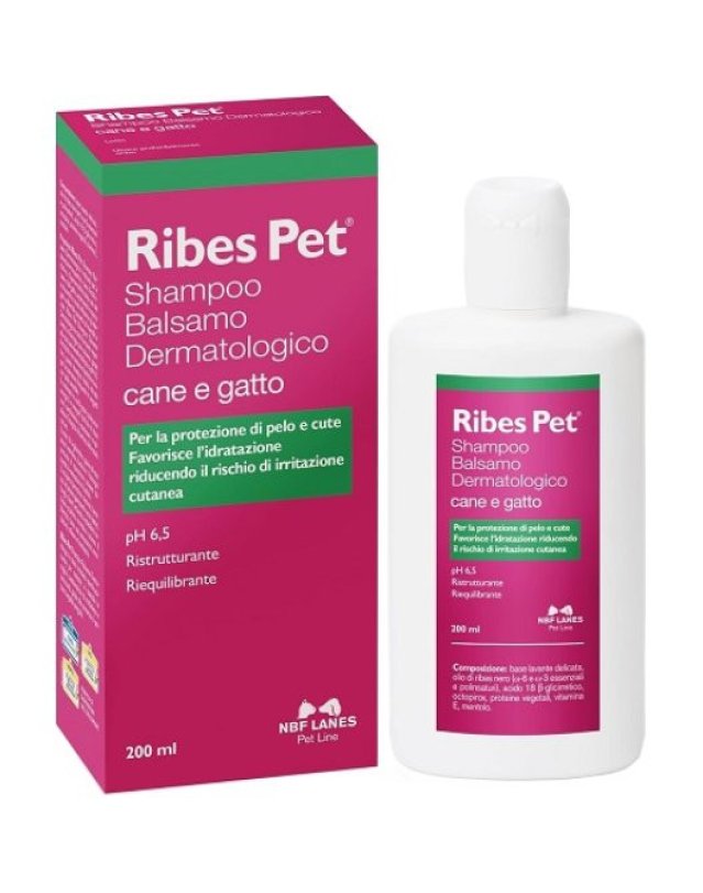 N.B.F. Lanes Ribes Pet Ultra Shampoo Balsamo Dermatologico Cani Gatti 200ml