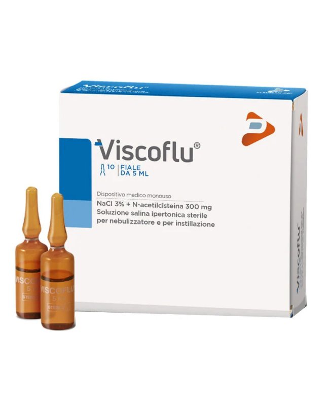 Viscoflu Soluzione Salina 10 Flaconcini -Fluidificante Vie Respiratorie