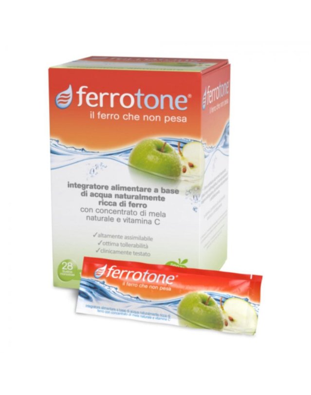 Ferrotone Apple 28 bustine - Integratore di Ferro e Vitamina C Ferrotone Apple 28 bustine - Integratore di Ferro e Vitamina C