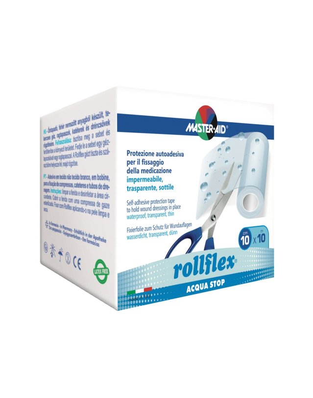 Master Aid Rollflex 10x10cm, Cerotto Impermeabile per Fissaggio Master Aid Rollflex 10x10cm, Cerotto Impermeabile per Fissaggio