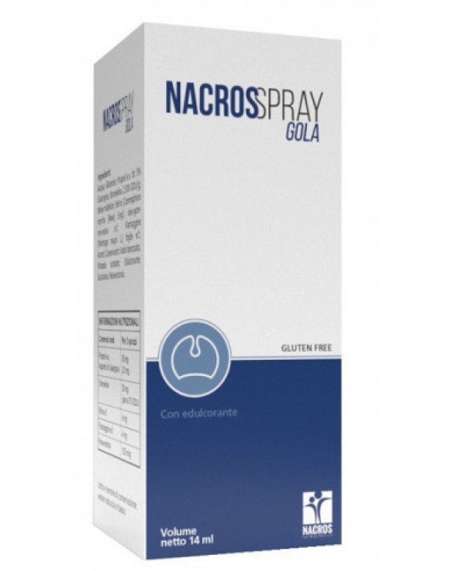 Nacros Spray Gola 14 ml - Per Mal di Gola e Irritazioni Nacros Spray Gola 14 ml - Per Mal di Gola e Irritazioni