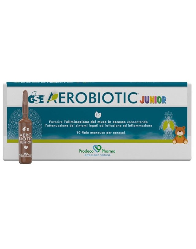 Aerobiotic Junior GSE, 10 Fiale da 5 ml - Fluidifica il Muco