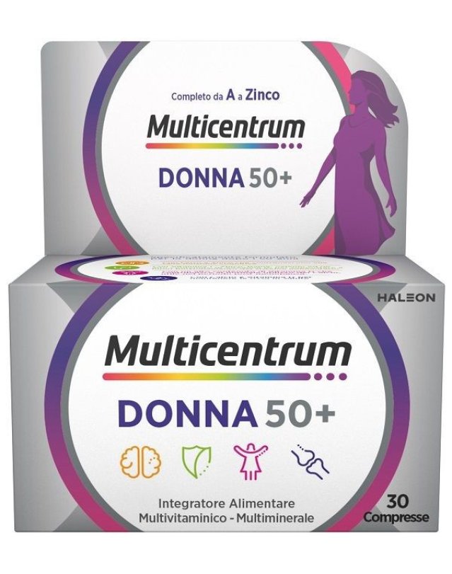 Multicentrum Donna 50+ 30 Compresse - Integratore Multivitaminico Multiminerale Multicentrum Donna 50+ 30 Compresse - Integratore Multivitaminico Multiminerale
