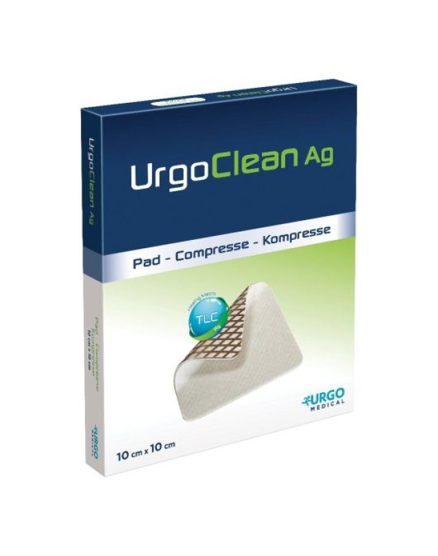 Urgoclean Ag 10x10cm 5 pz - Medicazione Antimicrobica con Argento Urgoclean Ag 10x10cm 5 pz - Medicazione Antimicrobica con Argento