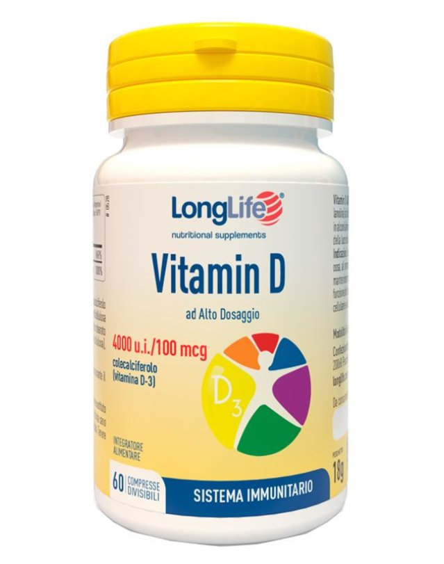 Vitamina D3 4000 UI 60 Compresse - Supporto Sistema Immunitario