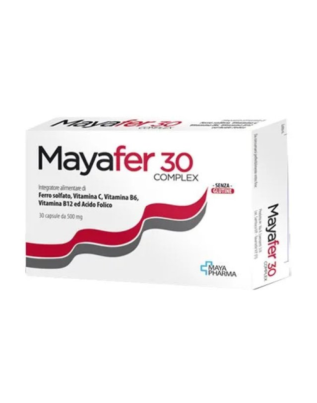 Mayafer Complex 30 Capsule - Ferro, Acido Folico Mayafer Complex 30 Capsule - Ferro, Acido Folico