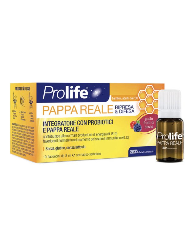 Pappa Reale e Probiotici 10 Flaconcini 8ml – Difese e Flora Intestinale Pappa Reale e Probiotici 10 Flaconcini 8ml – Difese e Flora Intestinale