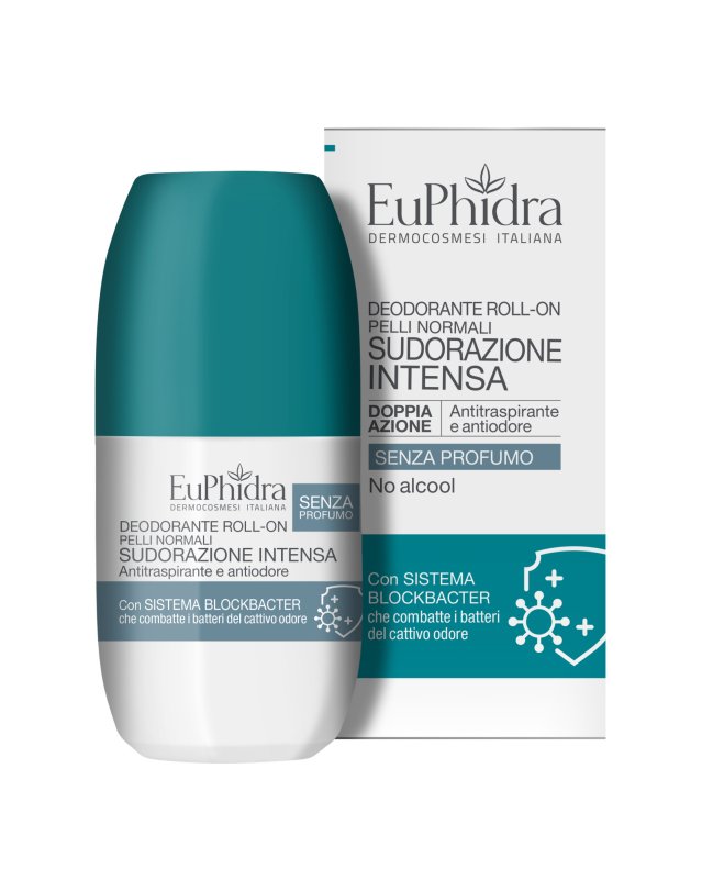 Deodorante Roll-On Euphidra 50ml, Sudorazione Intensa, Senza Profumo