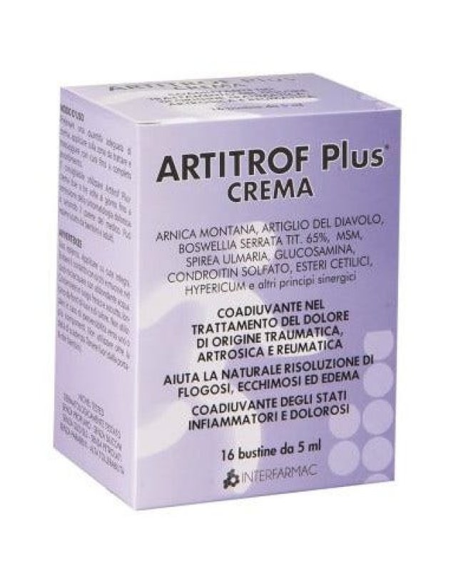 Artitrof Plus Crema 16 Bustine da 5ml - Dolore e Funzionalità Articolare Artitrof Plus Crema 16 Bustine da 5ml - Dolore e Funzionalità Articolare