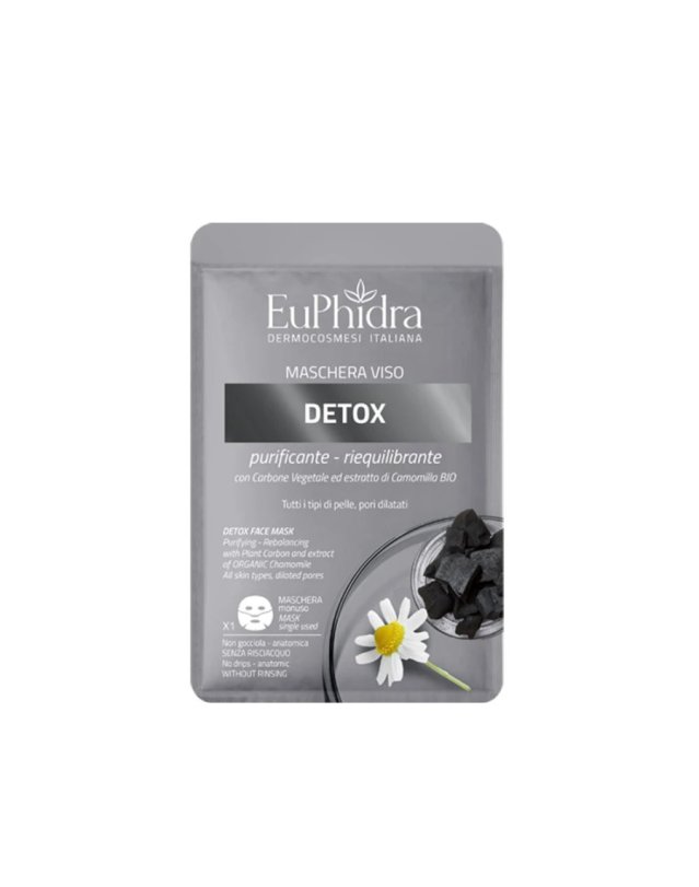 Maschera Viso Detox Euphidra 1 pz - Purificante e Riequilibrante Maschera Viso Detox Euphidra 1 pz - Purificante e Riequilibrante