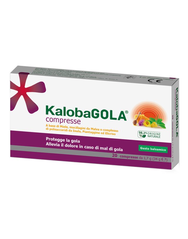 KalobaGola 20 Compresse Balsamico – Mal di Gola e Faringe KalobaGola 20 Compresse Balsamico – Mal di Gola e Faringe